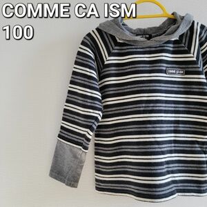 COMME CA ISM 100 ラグランボーダーカットソー 長袖Tシャツ ボーダーカットソー ボーダー柄 トップス