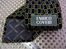 ♪33080C♪良品【花 小花 長方形 柄】エンリココベリ【ENRICO COVERI】ネクタイ_画像2