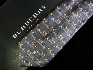 ♪今週の特売980円～♪2358♪良品【BURBERRY】バーバリー【人 馬 ウマ 動物 柄】ネクタイ♪