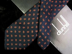 ♪今週の特売980円～♪2371♪良品【dunhill】ダンヒル【ペイズリー dロゴ 柄】ネクタイ♪