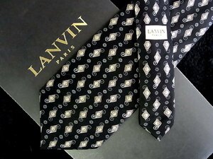 ♪今週の特売980円～♪2352♪良品【LANVIN】ランバン【花 小花 装飾 柄】ネクタイ♪