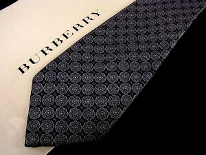 ♪今週の特売980円～♪1350♪状態並品【BURBERRY】バーバリー【花 デザイン 柄】ネクタイ♪