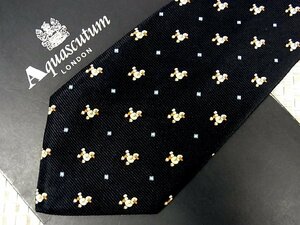 [ stock disposal sale ]* bargain sale *FK5178* Aquascutum [ embroidery dog poodle animal square dot pattern ] necktie *