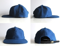 新品タグ付 BLUE BLUE JAPAN ブルーブルー インディゴ 細糸 刺子 サシコ ベースボールキャップ 帽子 FREE 藍色 日本製 INDIGO SASHIKO_画像3