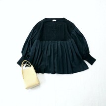 21aw 美品*ビームス｜大人かわいい♪異素材ブラウス（BEAMS HEART）_画像4