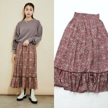 21aw 美品*マドモアゼル ロペ｜秋色♪ペイズリースカート送料230円～（MADEMOISELLE ROPE）_画像1