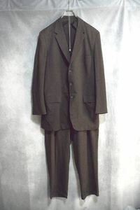 【 50年代 絣柄 】50s レーヨンxポリエステル セットアップ / size jacket 43 pants 36 × 31 / カスリ柄 絣 3つボタン スーツ ジャケット