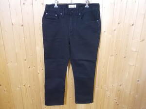 a164◆Gap スキニーブラックデニムパンツ◆w31 黒色 ギャップ ブラックデニムパンツ レングス短め 古着 ジップフライ 5J