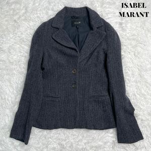 【美品】ISABEL MARANT ETOILE イザベル マラン エトワール カシミヤ ウール ヘリンボーン ジャケット 2 上品