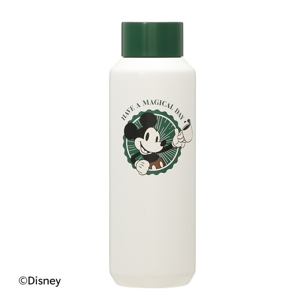 【送料無料・即決】DISNEY Mickey スクリューリッドステンレスボトル ホワイト 473ml スタバ　スターバックス　タンブラー