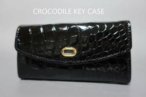  new goods safe made in Japan crocodile 5 ream key case shining black 1