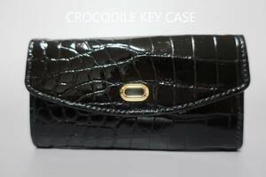  new goods safe made in Japan crocodile 5 ream key case shining black 4