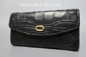  new goods safe made in Japan crocodile 5 ream key case mat black 3