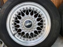 希少 当時物 BBS RS224 15インチ 6.5J 114.3 5H オフセット45 マークII クラウン チェイサー リバレル 195/65R15タイヤ付き_画像2