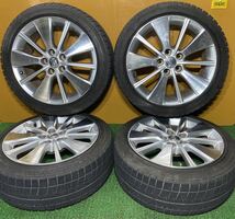 ☆冬用 225/45R18 91Q BRIDGESTONE BLIZZAK REVO GZ ☆TOYOTA純正 【18×8.0J +45 PCD: 114.3×5H ハブ径: 60mm】☆_画像1