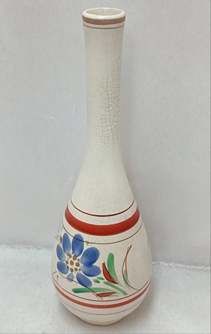 ･Vieux articles Arita, Four Haruyama, crête de fleur peinte à la main, vase à col de grue, vase à fleurs simples, céramique japonaise, Imari, Arita, autres