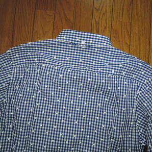 新品 uniform experiment ユニフォームエクスペリメント ギンガムチェックシャツ 3 青白系 ドット柄 L/S DOT PRINT B.D SHIRT 定価25000円の画像7