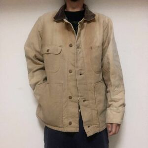 ビンテージ90sダック ワークジャケット　裏地ブランケット　カバーオールM Wear Guard