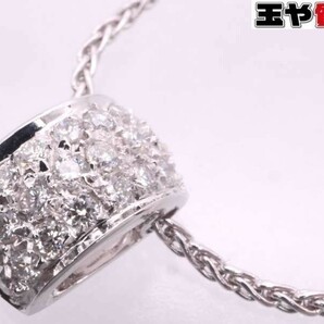 ポンテヴェキオ ダイヤ0.24ct デザイン ペンダント ネックレス 750 K18WG ホワイトゴールドの画像1