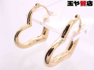  Heart earrings K18YG yellow gold 