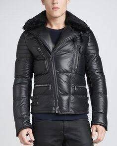 Belstaff Westleigh Padded Leather Biker Jacketベルスタッフレザーダウンライダースジャケット48