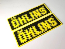 送料込 OHLINS オーリンズ ステッカー 2枚set 検/ Z1 Z2 ゼファー SUZUKI HONDA CBX400F CBX550F CB400F CBR400 ホーク バブ モンキー_画像2