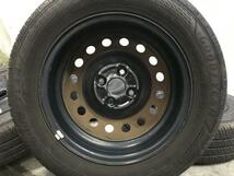 トヨタ 純正 スチール 5J PCD100 4穴 ハブ径約55mm 165/70R14 グッドイヤー ECO EG02 2022年 バリ山 ヴィッツ パッソ アクア ポルテ 010805_画像8