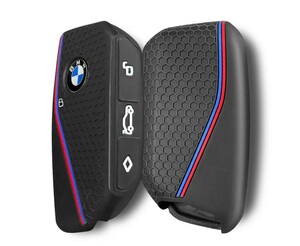 BMW用スマートキーカバー　キーケース　シリコンケース　ブラック　黒　iX i7