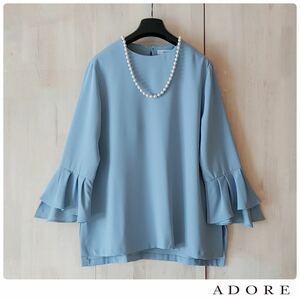 ◆幻◆ 希少美品　ADORE 定価3.2万円　ジョーゼットフリルオーバーブラウス