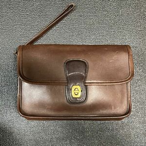 COACH ヴィンテージクラッチバッグ セカンドバッグ ブラウン オールドコーチ　9832 値引きしました！