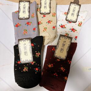 靴下 花柄 レディース 5足組 かわいい
