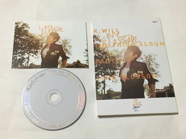 送料込み　K.WILL　CD　The Third Album　PART 2　3集　3rd　☆LOVE BLOSSOM☆　7曲　韓国盤　K-POP