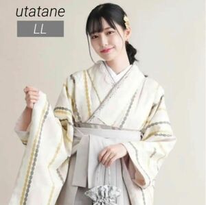 新品【utatane】着物＆袴セット 卒業式 二尺袖着物 袴 卒業式 LL