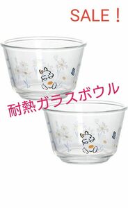 【底値！最終SALE】TDN 丸型 耐熱ガラスボウル 480ml 2個セット