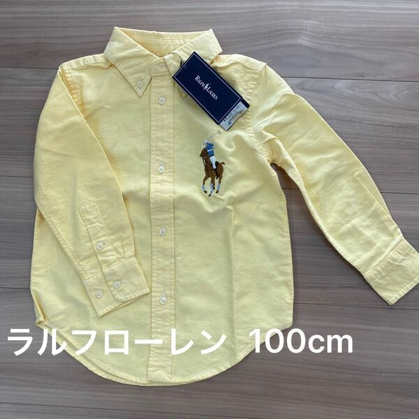 ラルフローレン　黄色長袖シャツ　100cm