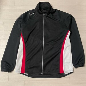 MIZUNO Mizuno Logo Mark вышивка ввод спорт одежда сверху Zip выше спортивная куртка черный размер M