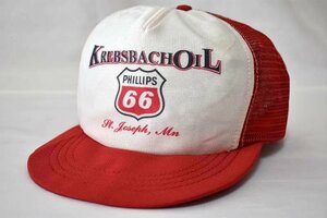 ＠美品 80's フィリップス66 PHILLIPS66 メッシュキャップ⑬ アメカジ ガソリンスタンド テキサス州