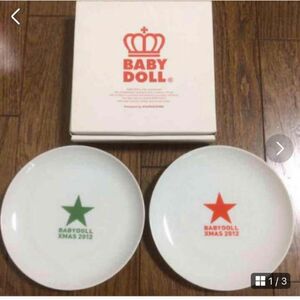 新品　ベビードール　お皿　クリスマス