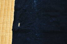 古布　藍染めの無地木綿1幅　濃紺藍上質木綿　178ｃｍ　手紡ぎ糸　襤褸木綿　アート　リメイク　創作材料　手織り木綿_画像10