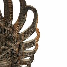 木彫り ヴィシュヌ ガルーダ 彫刻 インドネシア 仏像 102314w/T19（100）_画像10