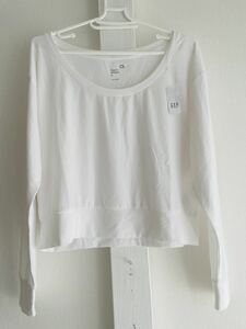  new goods GAP yoga wear white S size regular price 4990 jpy pilates training cut and sewn gapfit speed ..