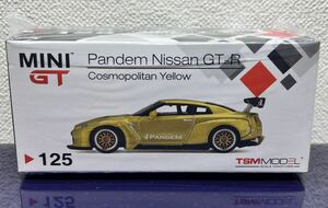 TSM MINI GT 125 1/64 Pandem Nissan GT-R R35 GT Wing Cosmopolitan Yellow RHD MGT00125-R 新品未開封品 右ハンドル MINIGT TSM パンデム
