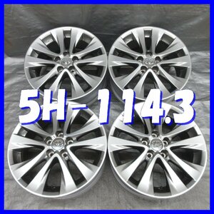 □送料無料A2■ トヨタ 20 アルファード 前期 純正 ■ 18×7.5J+45 ■ 5H PCD114.3 ■ ハブ径60 ◇ ４本 ◇ ハイグロス系/1ピース/スポーク