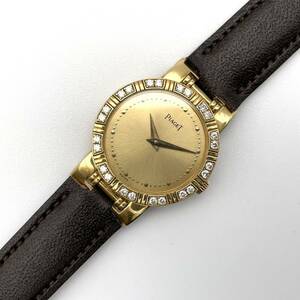【美品・稼動品】ピアジェ PIAGET ダンサー ダイヤ ダイヤモンド 750 K18 金無垢 ラウンド レディース 腕時計