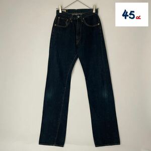 45R four чай пять a-ru45rpm редкий пустой соотношение старый Denim брюки DENIM джинсы низ распорка индиго темно синий 5 карман size 27