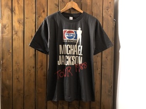 訳有新品★マイケルジャクソン　BAD 1988 TOUR　ビンテージスタイル　Tシャツ【L】★キングオブポップ/バッド/MJ