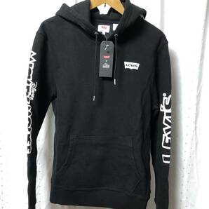 新品 Levi’s Disney 90周年記念 パーカー 黒 M リーバイス box ロゴ パーカ hoodie ディズニー ミッキー Mickey blackの画像1