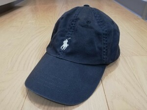 【POLO RALPH LAURENポロ・ラルフローレン】コットンツイル・ローキャップ“◆ブラック