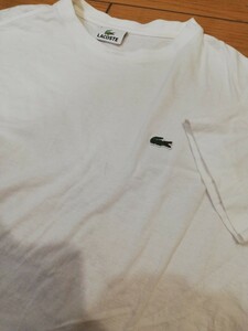 【LACOSTEラコステ】”オーセンティックTシャツ”◆ホワイト　2サイズ(Sサイズ)