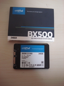 [送料無料 即決] Crucial 2.5inch SSD BX500 240GB と HDDケースのセット USED